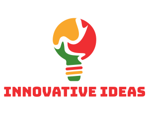 Puzzle Light Bulb logo design