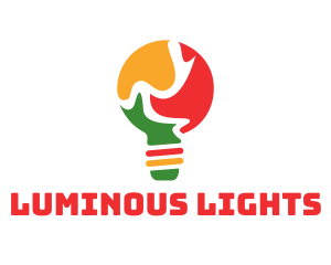 Puzzle Light Bulb logo design