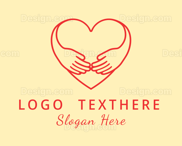 Red Heart Hug Logo