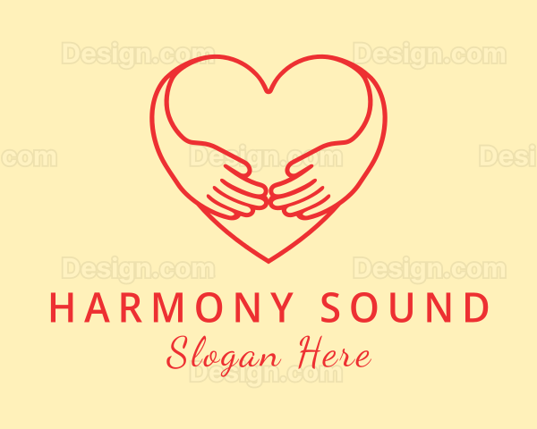 Red Heart Hug Logo