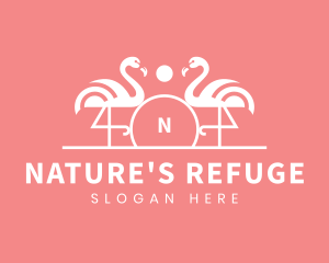 Flamingo Bird Wildlife logo
