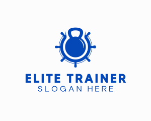 Fitness Trainer Kettlebell logo design