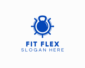 Fitness Trainer Kettlebell logo design