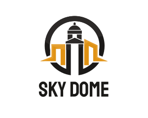 Dome Tower Chat  logo design