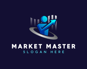 Stock Market Arrow Chart logo design