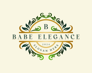 Elegant Botanical Wreath logo design