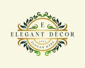 Elegant Botanical Wreath logo design