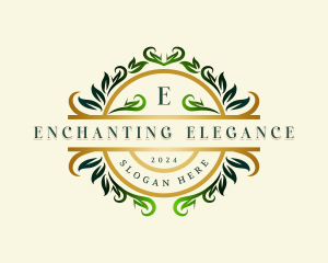 Elegant Botanical Wreath logo design