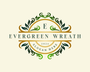 Elegant Botanical Wreath logo design