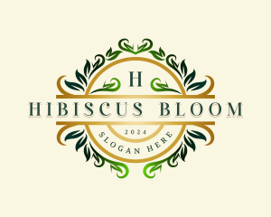 Elegant Botanical Wreath logo design