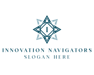 Navigation Arrow Compass logo design