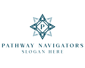 Navigation Arrow Compass logo design