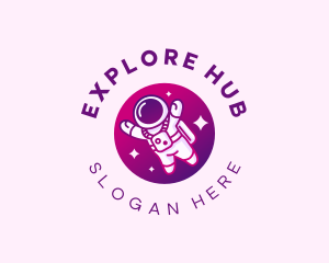 Space Astronaut Explorer logo design