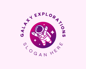 Space Astronaut Explorer logo design