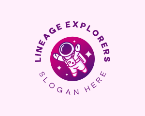 Space Astronaut Explorer logo design