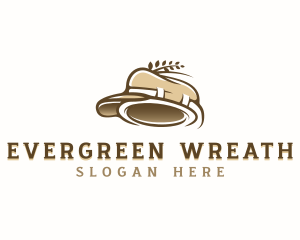 Vintage Wreath Hat logo design