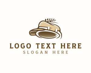 Vintage - Vintage Wreath Hat logo design