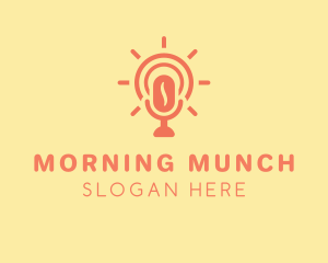 Sun Mic Podcast logo design