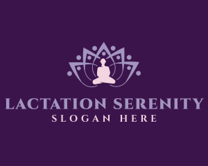 Zen Flower Meditate logo design