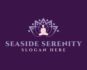 Zen Flower Meditate logo design