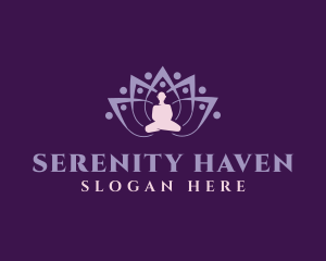 Zen Flower Meditate logo design