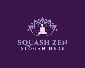 Zen Flower Meditate logo design