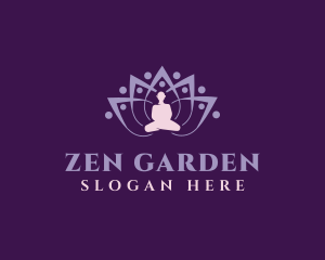 Zen Flower Meditate logo design