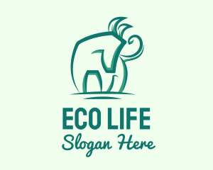 Green Eco Horse logo design