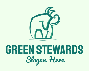 Green Eco Horse logo design