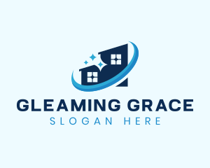 Clean Housekeeping Sparkle logo design