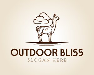 Outdoor Llama Alpaca logo design