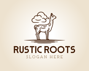 Outdoor Llama Alpaca logo design