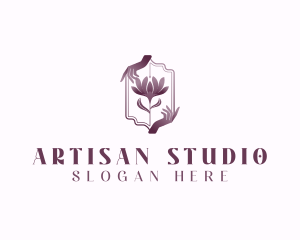 Hands Flower Spa logo design