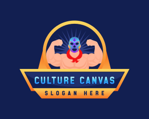 Cultural Wrestler Mask logo