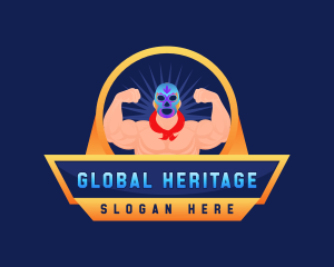 Cultural Wrestler Mask logo