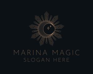 Mystical Lunar Eclipse logo design