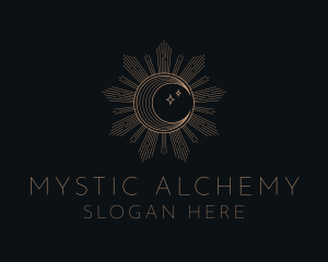 Mystical Lunar Eclipse logo design