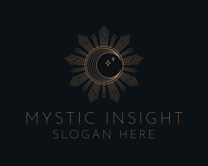 Mystical Lunar Eclipse logo design