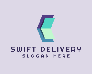 Delivery Logistics Arrow logo design