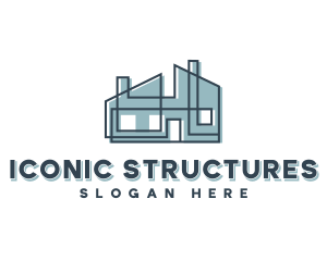 Architect Structure Blueprint logo design