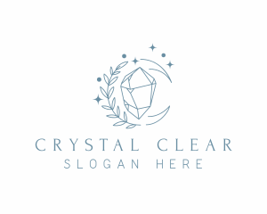 Leaf Cosmic Crystal logo design