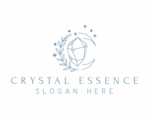 Leaf Cosmic Crystal logo design