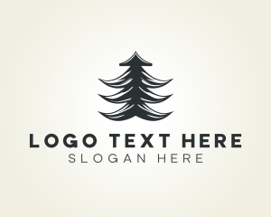 Abstract Silhouette Forest Tree logo