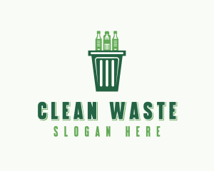 Garbage Trash Bin logo design