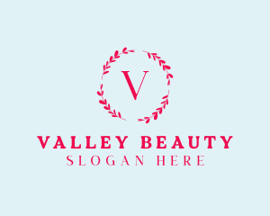 Beauty  Cosmetics Wreath  logo design