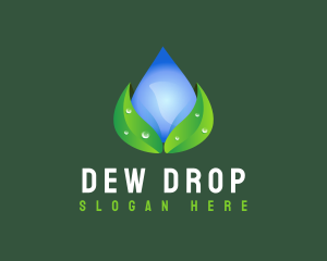 Water Drop Leaf logo design
