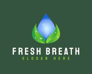 Water Drop Leaf logo design