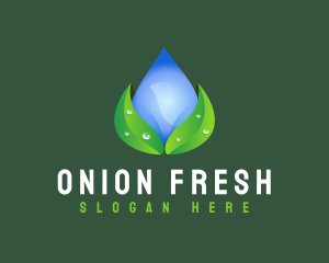 Water Drop Leaf logo design