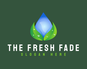 Water Drop Leaf logo design