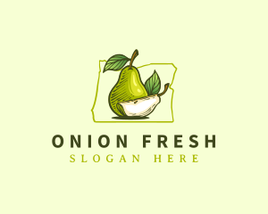 Juicy Pear Fruit logo design